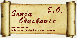 Sanja Obušković vizit kartica